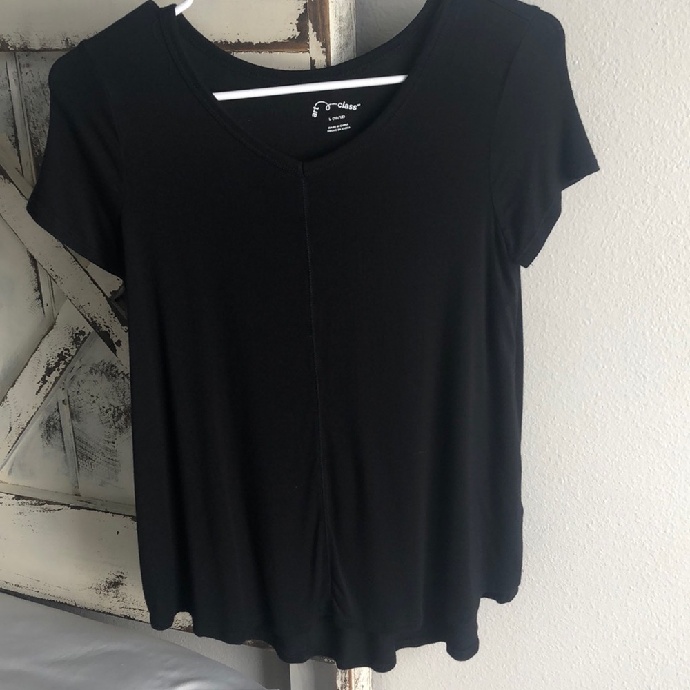 2 different styled black tops